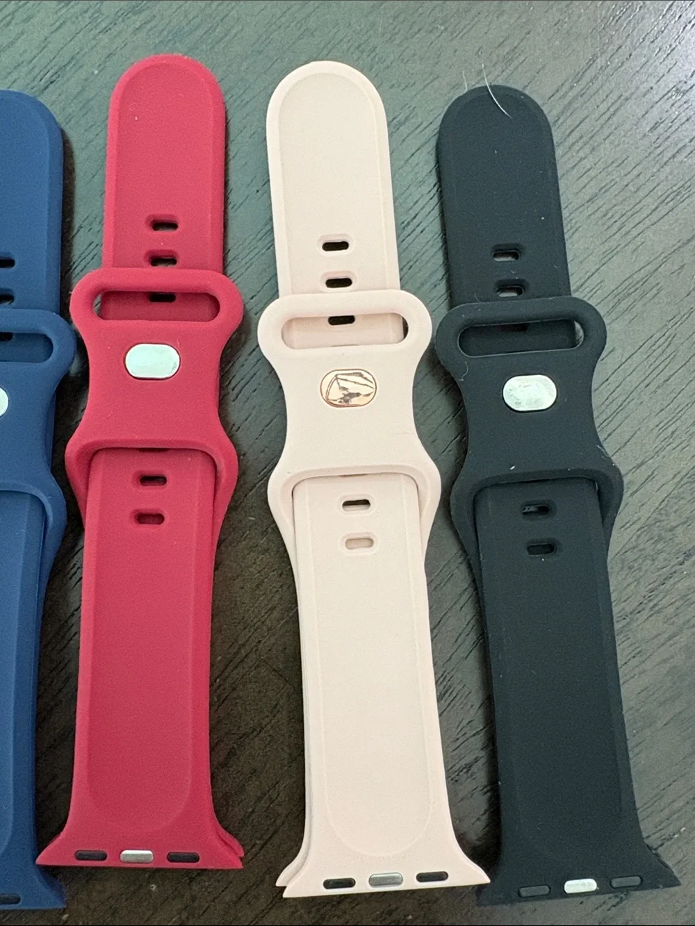 Silicone Watch Band Bundle in Teal, Red, Lavender, Pink, Gray